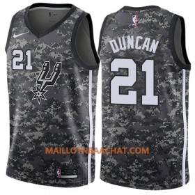 Maillot NBA San Antonio Spurs Tim Duncan 21 Nike City Edition Noir Swingman - Homme